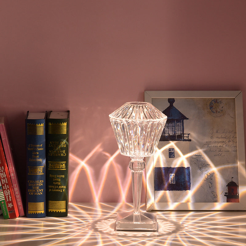 Crystal Cordless Table Lamp with Touch Control – Elegant LED Bedside or Desk Lamp for Portable Illumination-1