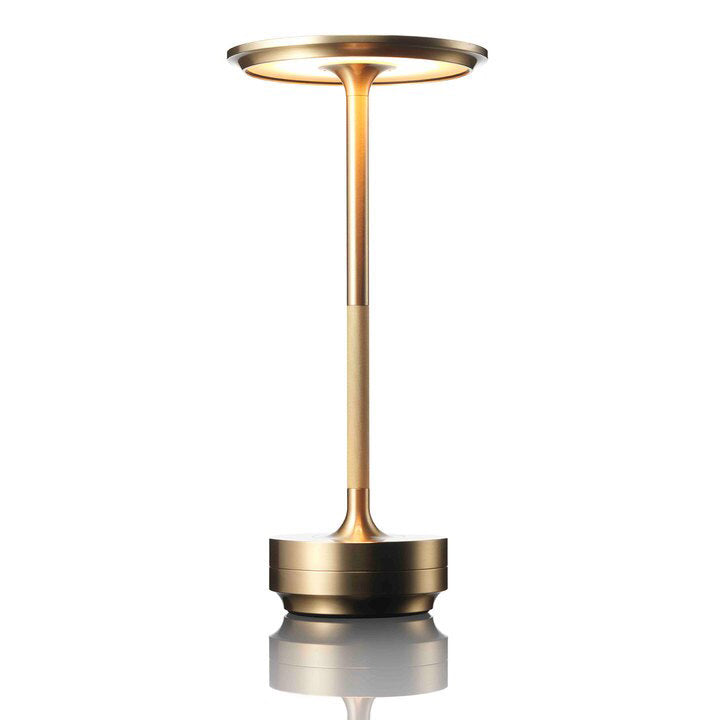 Cordless Metallic Table Lamp with Touch Control, Adjustable Brightness – Battery Operated Bedside Lamp for Elegant Lighting-1