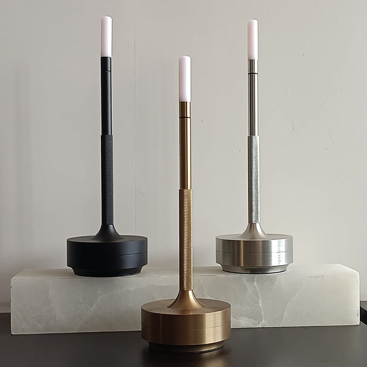 Dimmable Candle Table Lamp with Flickering Flame Effect – Portable Cordless Battery Operated Touch Control Bedroom Lamp-5