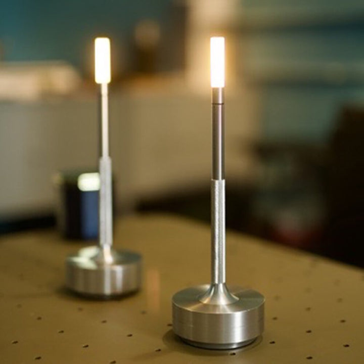 Dimmable Candle Table Lamp with Flickering Flame Effect – Portable Cordless Battery Operated Touch Control Bedroom Lamp-2