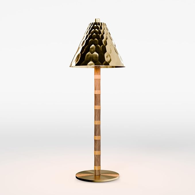 Variant image for Cordless Bamboo LED Table Lamp with Dimmable Light and Remote Control – 15-Inch Portable Bedside Lamp-4
