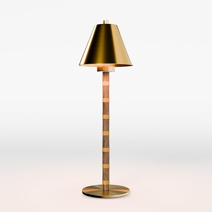 Variant image for Cordless Bamboo LED Table Lamp with Dimmable Light and Remote Control – 15-Inch Portable Bedside Lamp-3